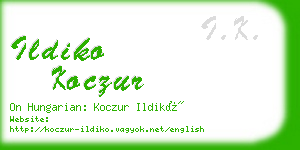 ildiko koczur business card